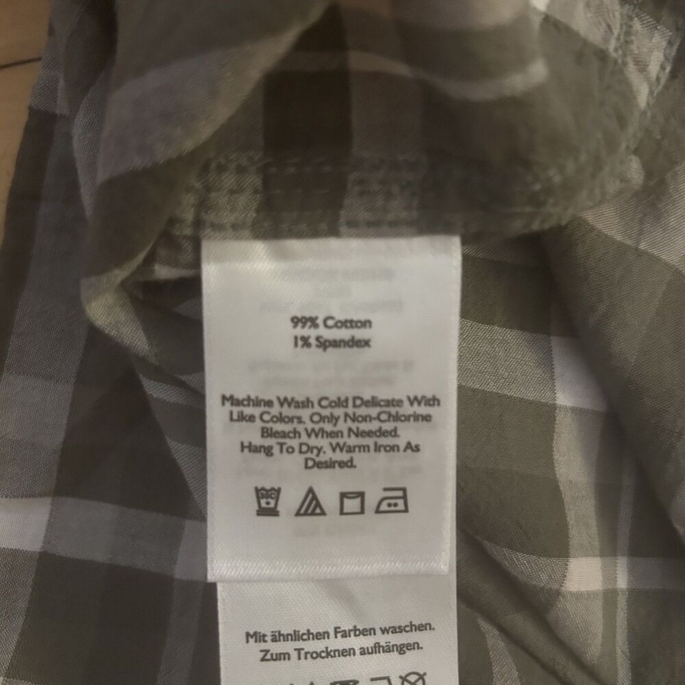 Eddie Bauer Womens 2XL Green Plaid Button Down-Lightweight Cotton-Country-Oudoor - Picture 7 of 7